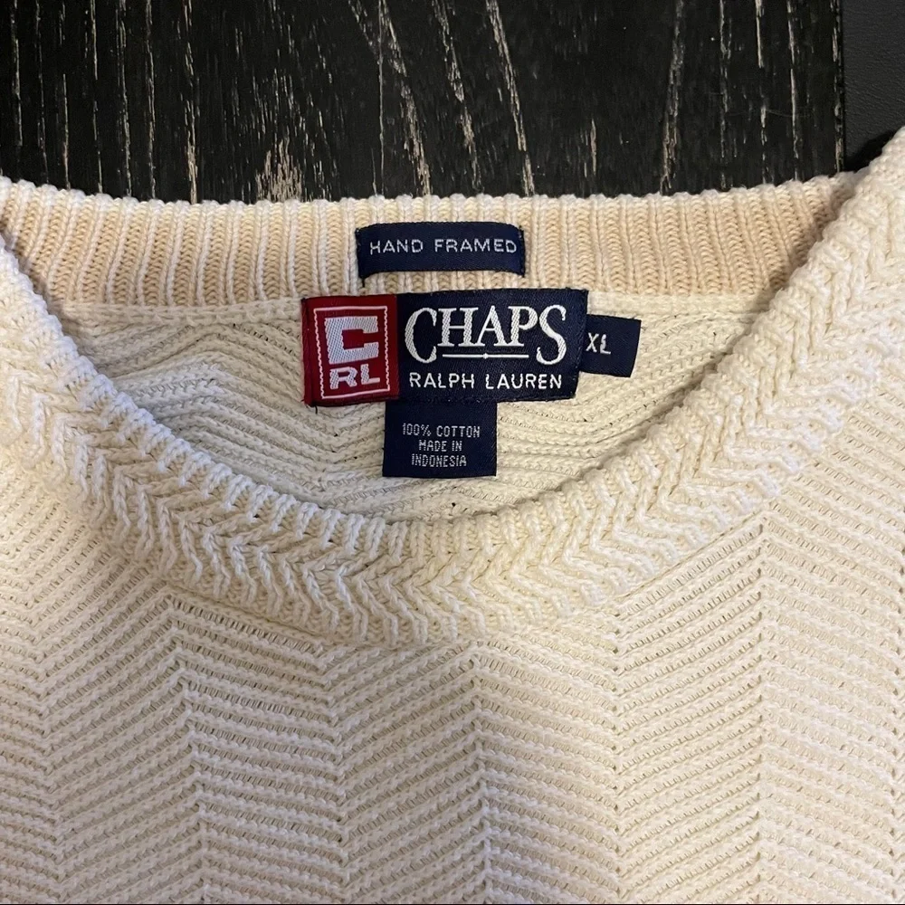 VTG Chaps Ralph Lauren hand frame cotton XL